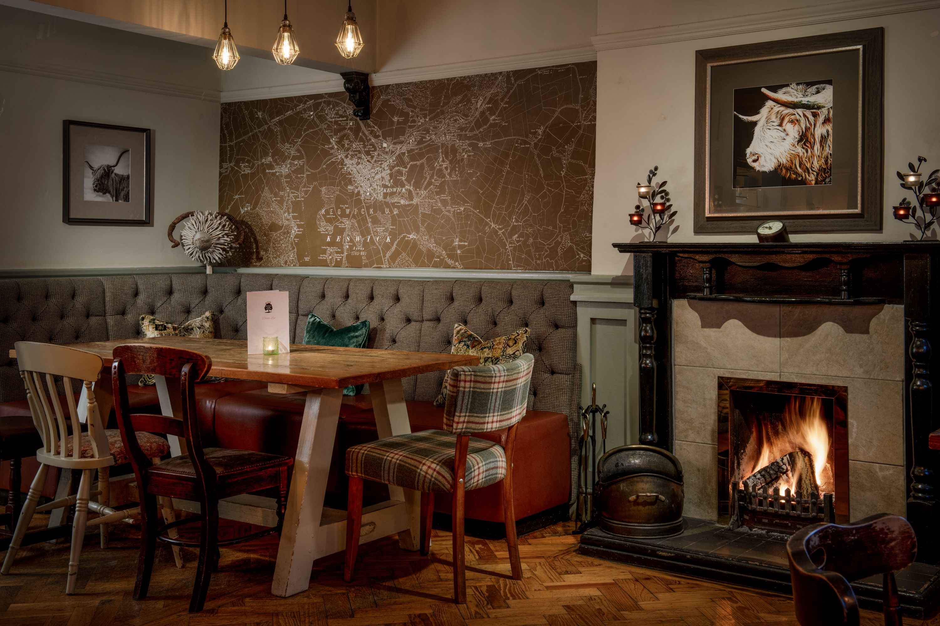 seating in the restaurant