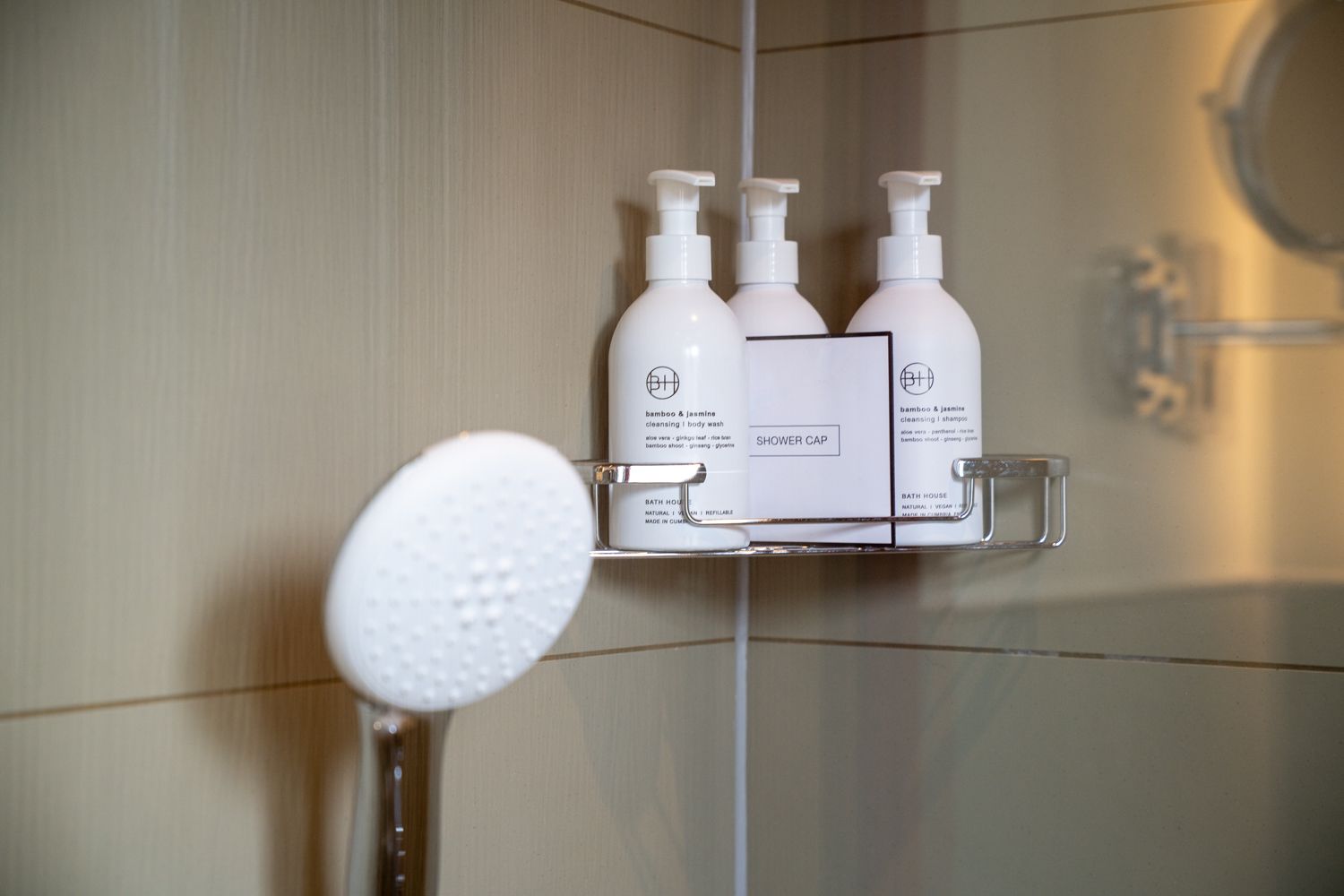 toiletries in the ensuite bathroom