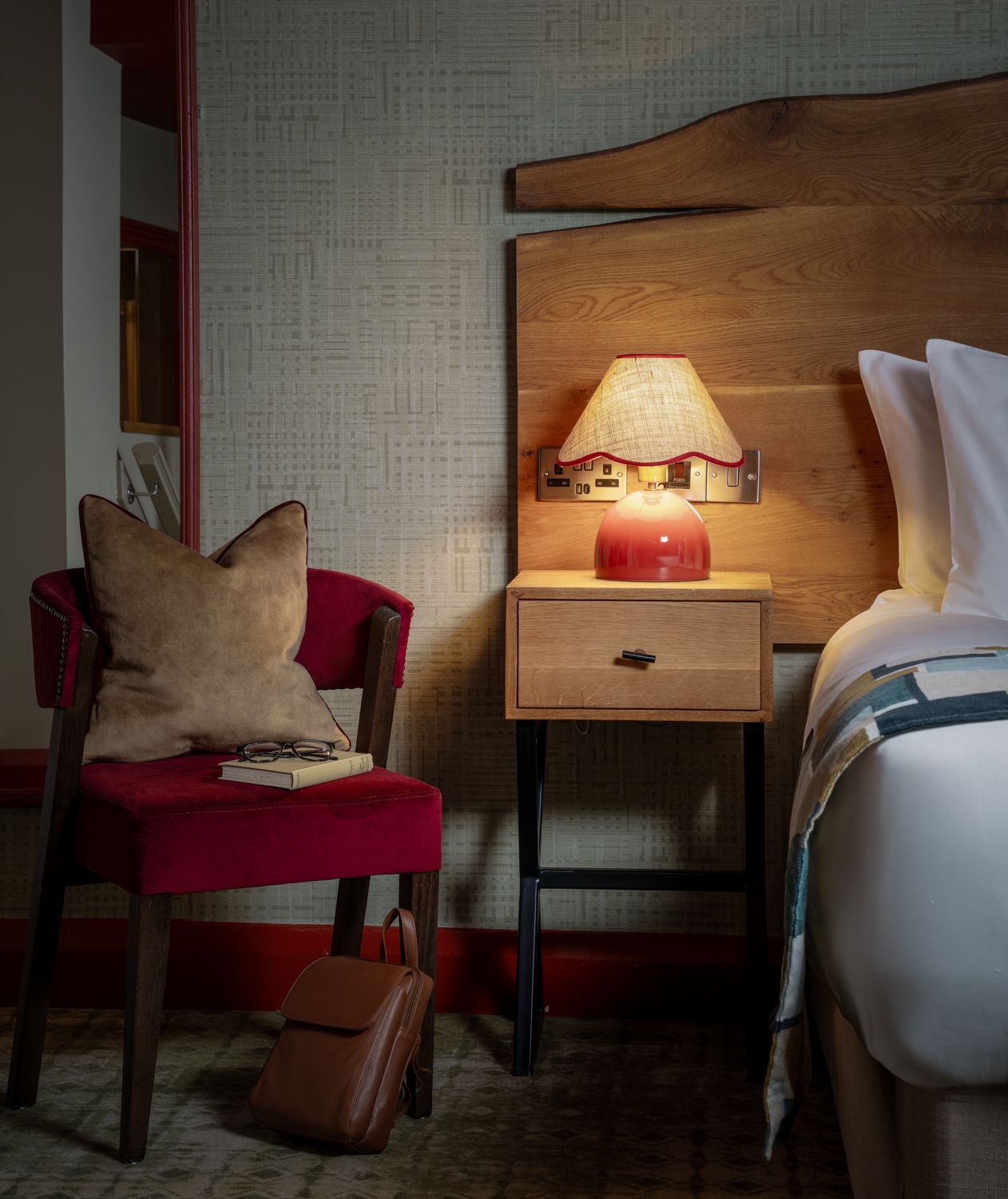 feature bedroom at the royal oak