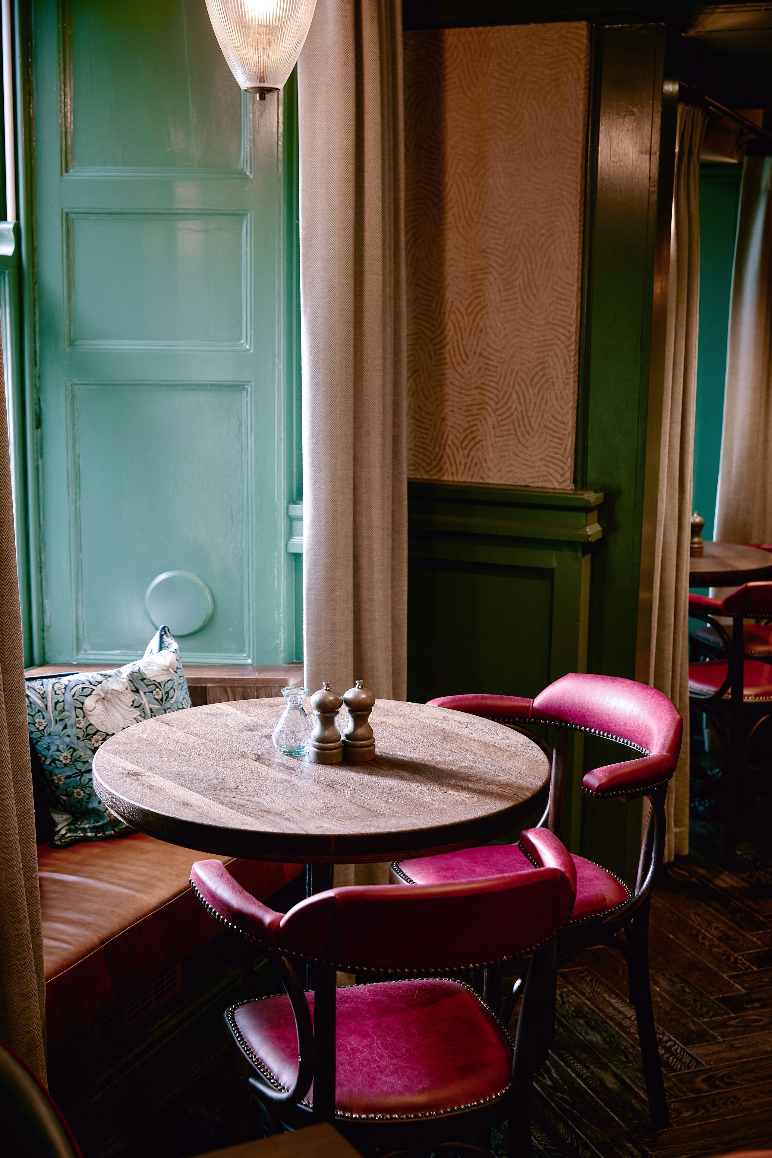 window table in the royal oak restaurant area