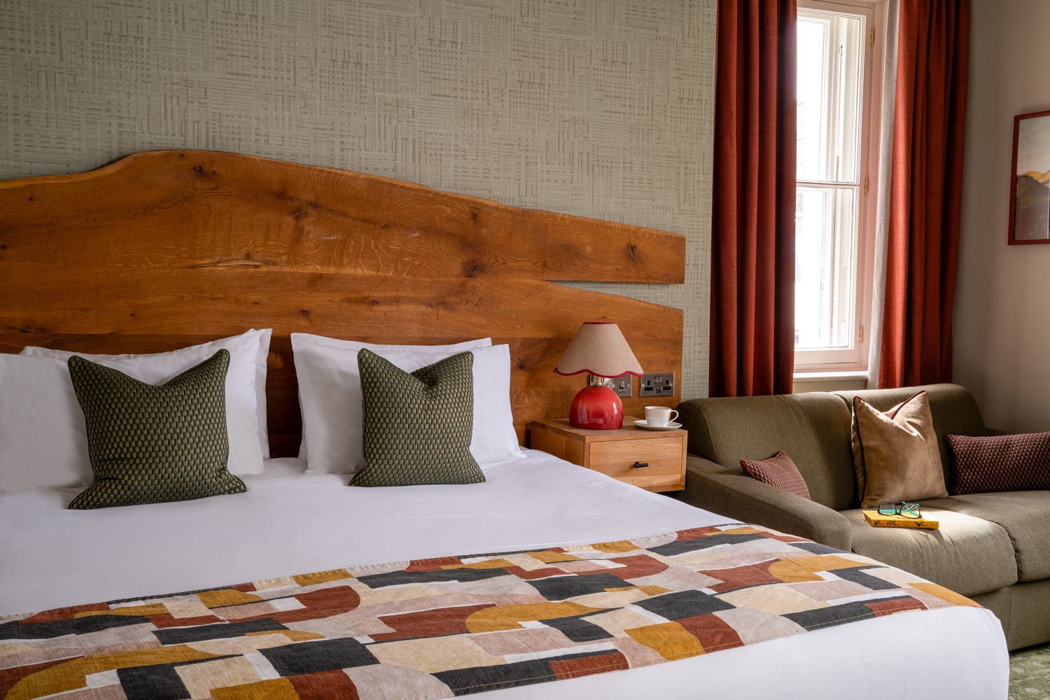 character bedroom and seating area