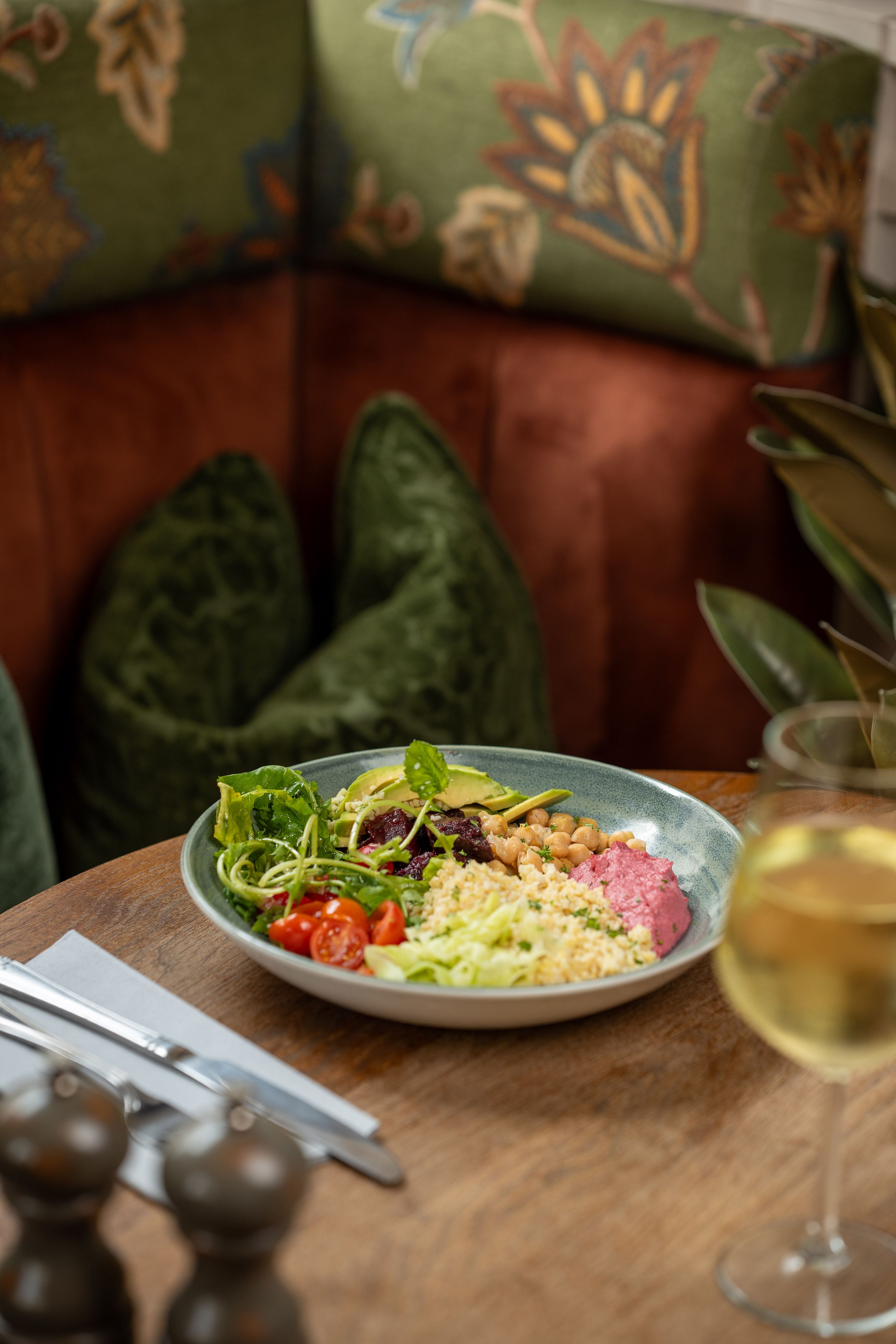 salad bowl in the restaurant